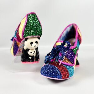 Irregular Choice x Buy Sell Worship Bei Bei Rainbow Glitter Panda Heels Size 8